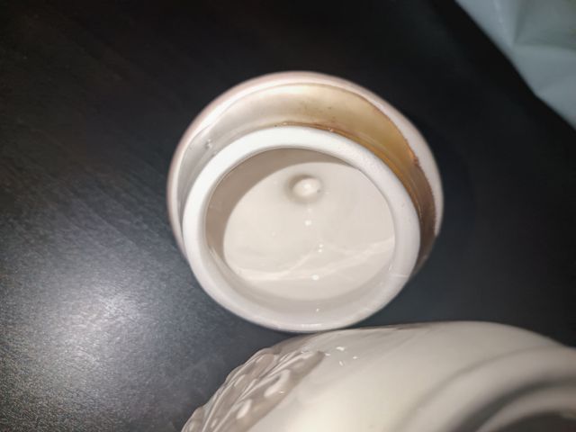 Barottolo ceramica natalizio con coperchio