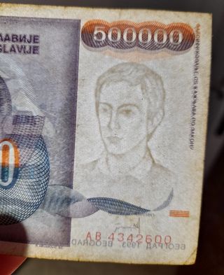 Billete 500 mil dinaras Yugoslavia