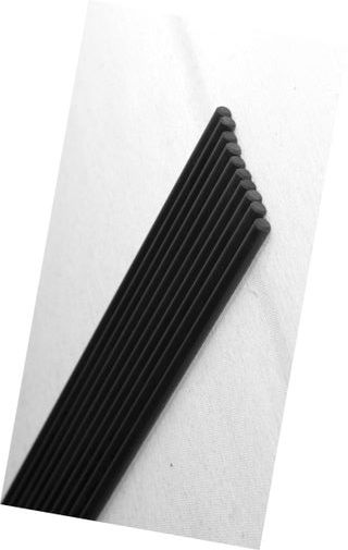 10 Varillas fibra carbono 5mm/350mm + guias