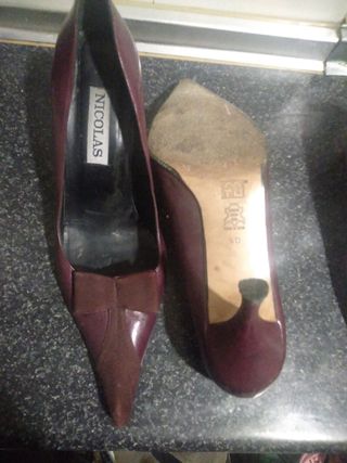 Zapatos tacon burdeos boda