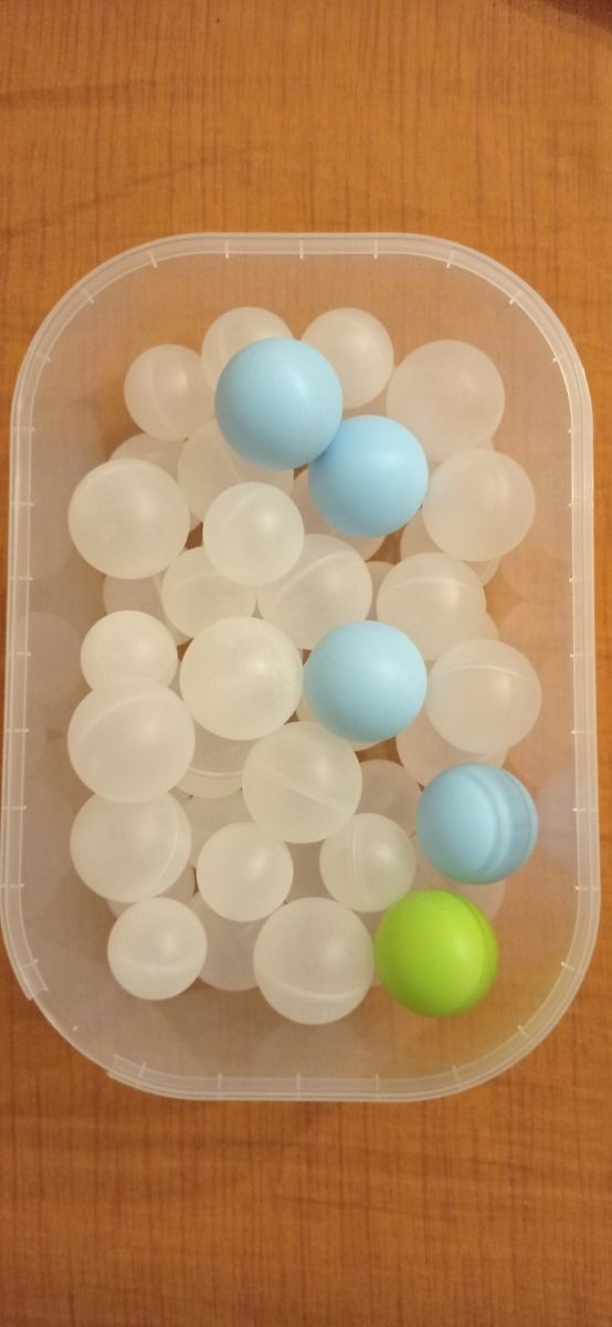 Palline in plastica.