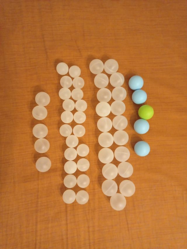 Palline in plastica.