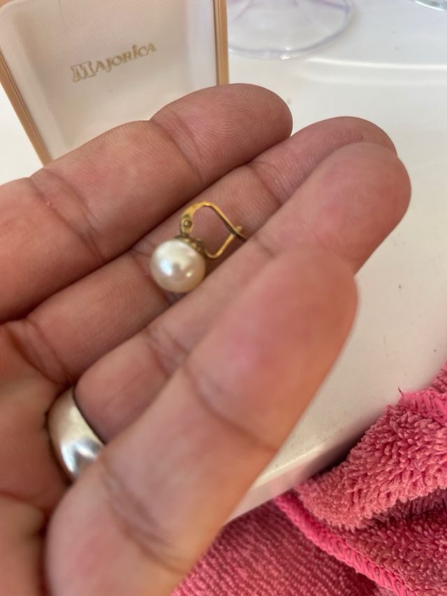 Pendientes bisuteria perlas vintage