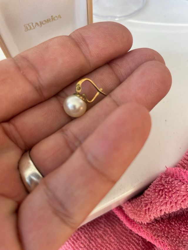 Pendientes bisuteria perlas vintage