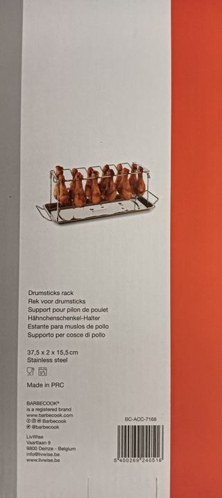 Supporto per cuocere cosce di pollo su barbecue