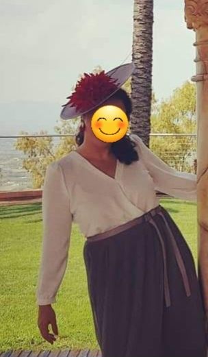 Pamela / Tocado Gris mediano