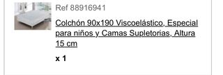 Cama completa 190x90 viscoelastica MUY POCO USO