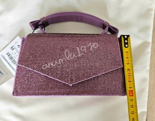 Bolso mini city brillos morado zara