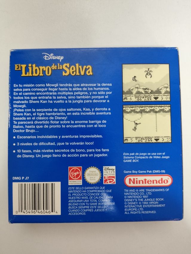 Juego libro de la selva gameboy