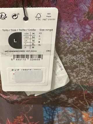 VESTIDO DESIGUAL CON ETIQUETA
