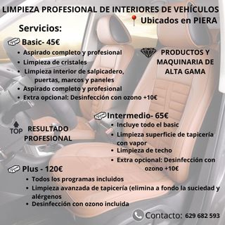 Limpieza Premium de Interiores de Vehículos 🚗✨