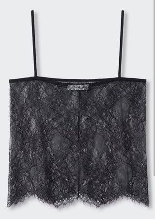 Top de encaje negro