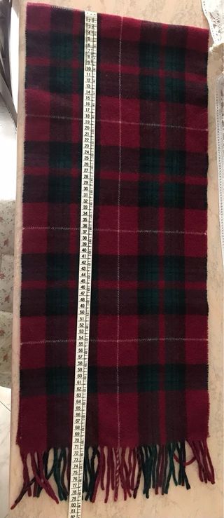 Sciarpa di lana a quadri per uomo Lambswool