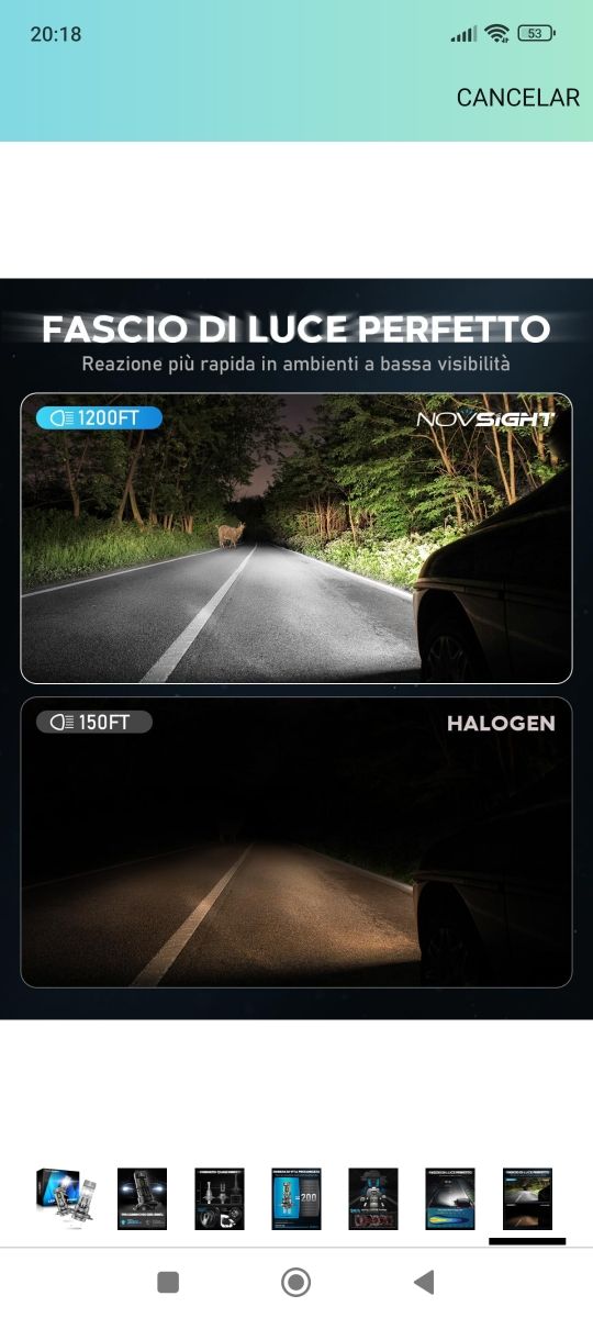 Bombilla coche moto H7 Led 6500k nueva