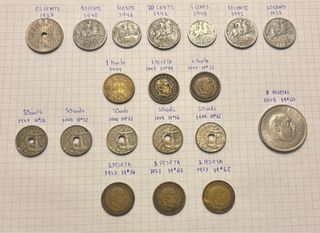 Colección 39 monedas Franco