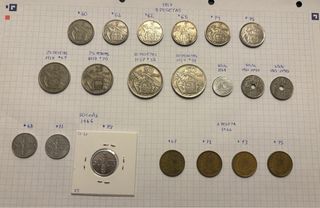 Colección 39 monedas Franco