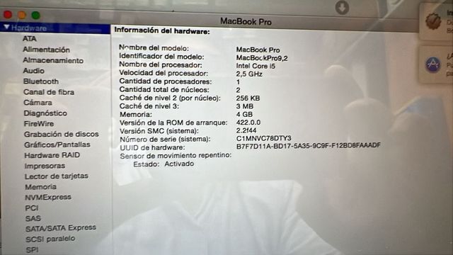 MACBOOK PRO 2012