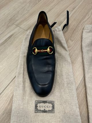 Gucci Jordaan Horsebit Leather Loafers