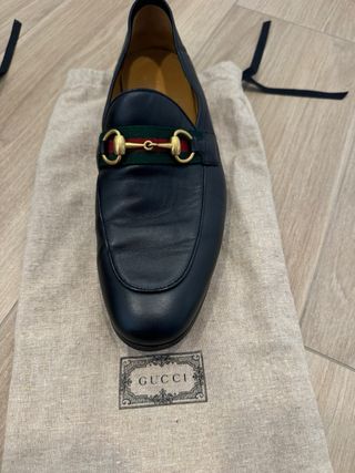 Gucci Jordaan Horsebit Leather Loafers
