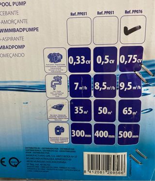 Bomba Agua para piscina Nueva