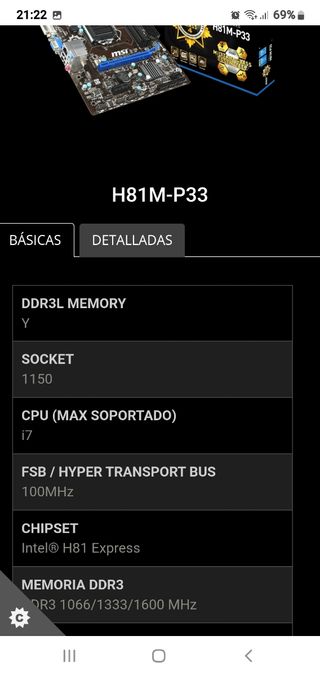 Placa base H81M-p33