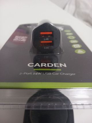 CARGADOR RAPIDO COCHE CONCEPTRONIC 2 PUERTOS USB