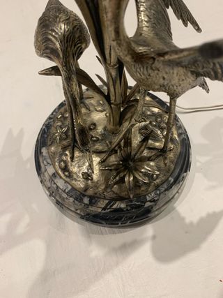 antigua Lampara escultura bronce