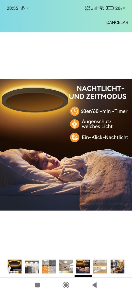 Lampara led con mando regulable estrenar