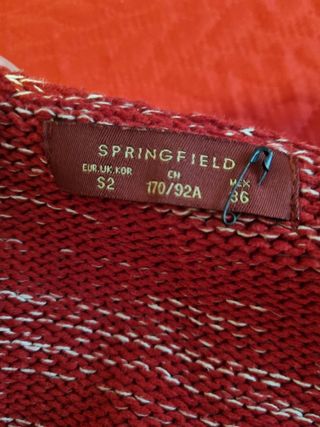 Jersey de lana grueso rojo Springfield