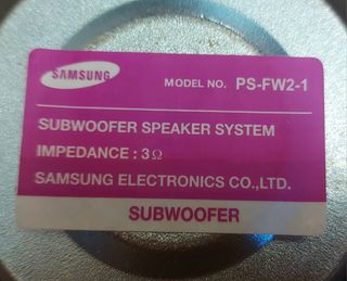 subwoofer 100w samsung 4 ohm / 3 ohm