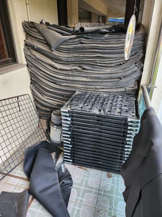 Placas de borracha para forrar