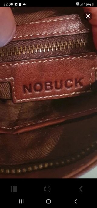Bolso auténtica piel Nobuck