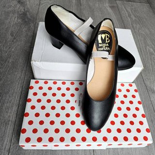 Zapatos de Flamenca Baile Talla 38 Goma Negro