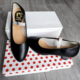 Zapatos de Flamenca Baile Talla 38 Goma Negro