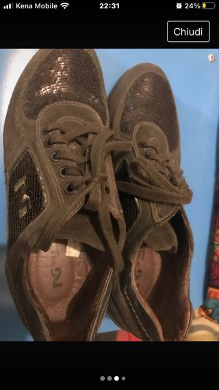 Sneakers scamosciate Nero Goardini