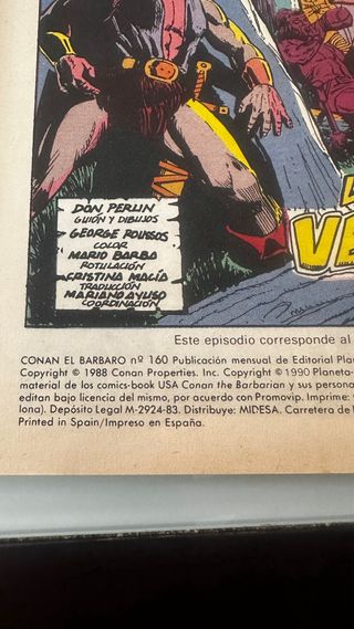 Comic Conan el Barbaro #160 1990