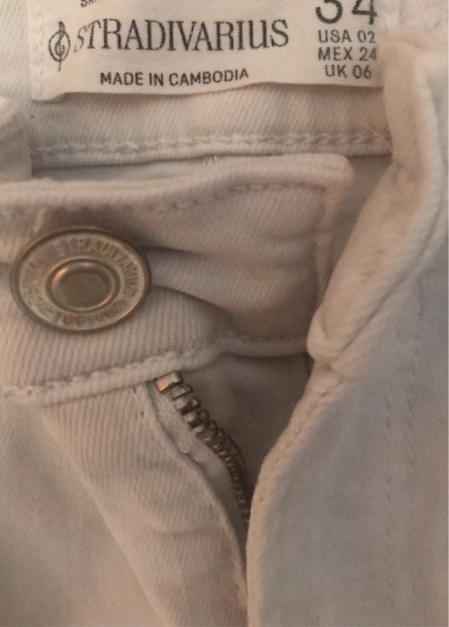 Pantalon pitillo blanco