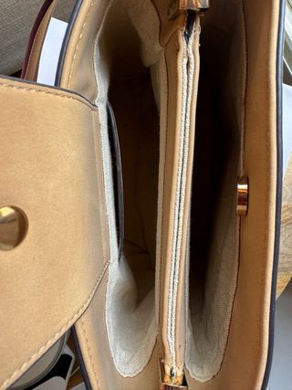 Suede y paja shoulder bag