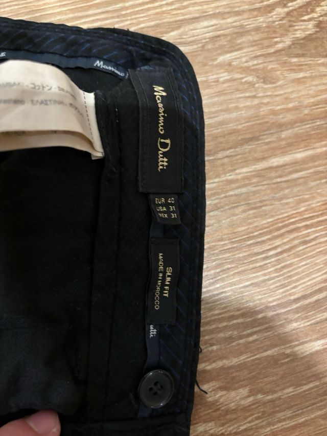 Pantalo Massimo Dutti Color Negro Talla 40