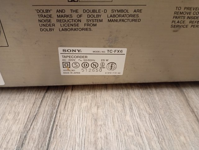 Pletina de cassette Sony TC-FX6