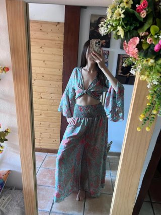 Ropa hindú, pantalón boho, ancho suelto