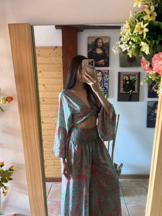 Ropa hindú, pantalón boho, ancho suelto
