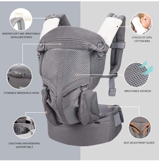 Mochila portabebés Bonbay ergonómica de 3-36 meses