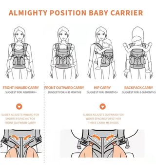 Mochila portabebés Bonbay ergonómica de 3-36 meses