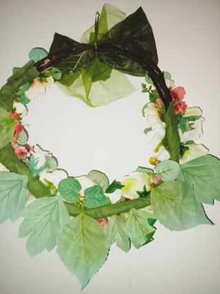 Corona Ghirlanda di fiori in tessuto