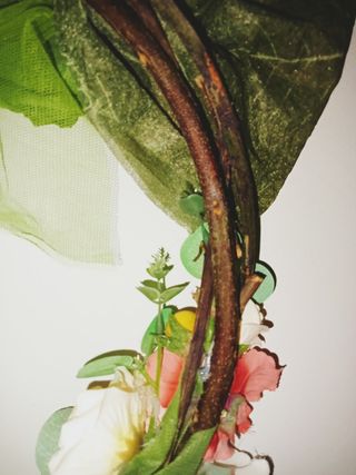 Corona Ghirlanda di fiori in tessuto