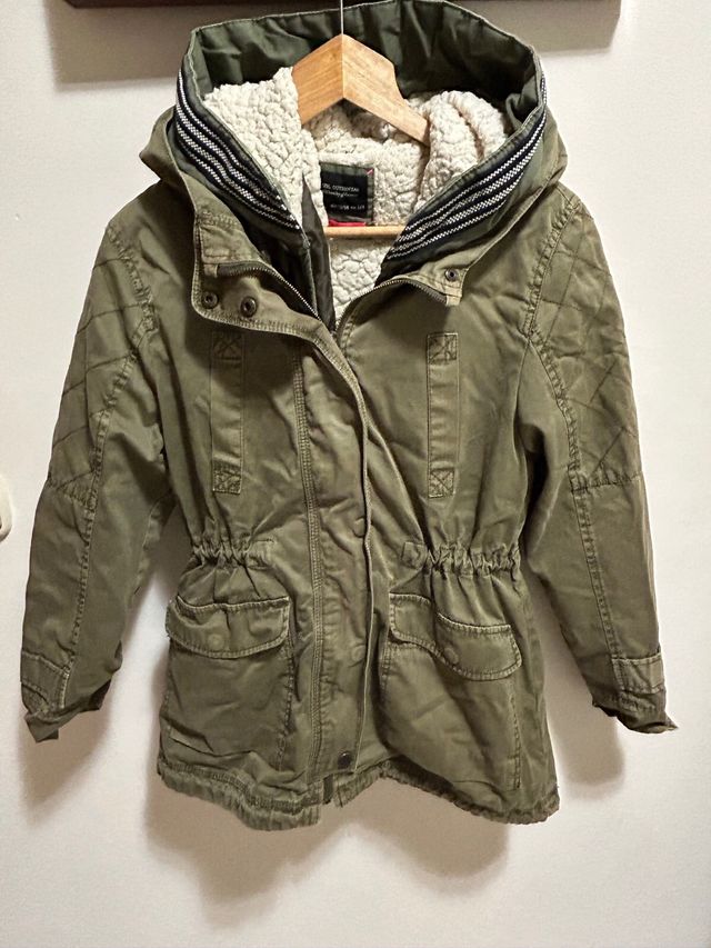 Parka dos piezas desmontable forro de borreguito