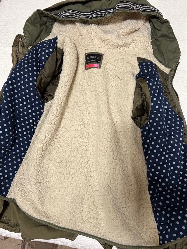 Parka dos piezas desmontable forro de borreguito