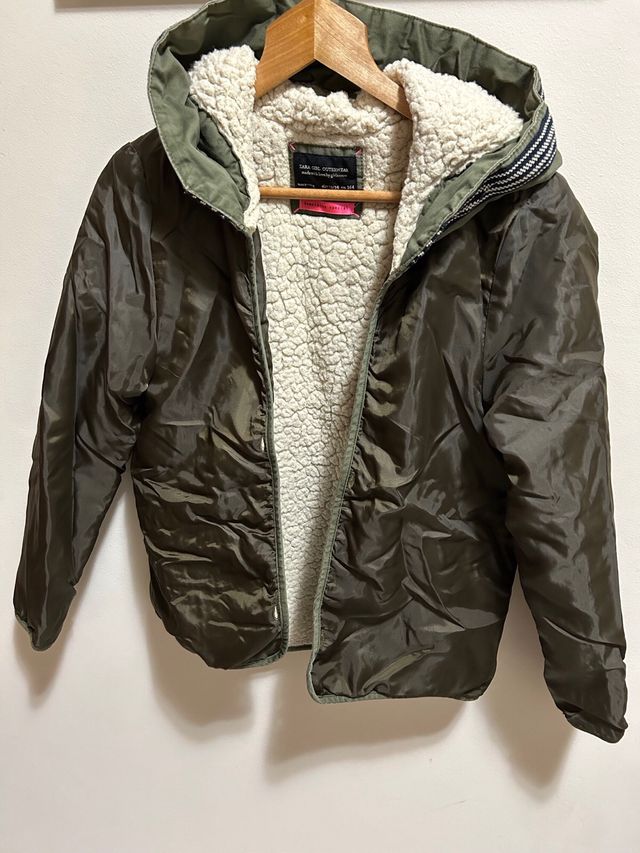 Parka dos piezas desmontable forro de borreguito