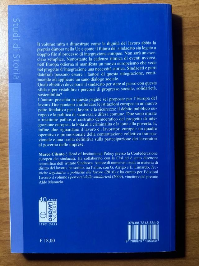 Libro “Architetti di un ‘Europa del Lavoro”-CILENT